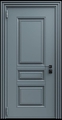 Входная термодверь с металлофиленкой и порошковым напылением RAL 7011 (тип №2)